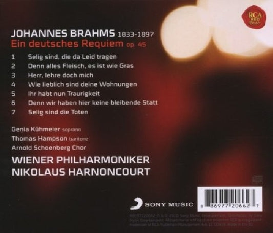 Nikolaus Harnoncourt - Brahms: ein deutsches requiem, op. 45 (Nikolaus Harnoncourt CD)