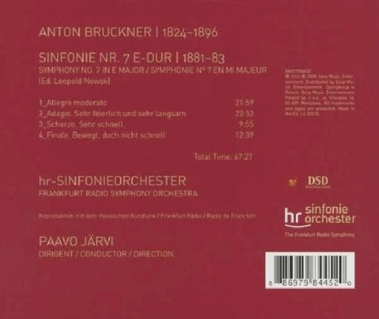 Paavo Jã¤rvi - Bruckner: symphony no. 7 (Paavo Jarvi CD)