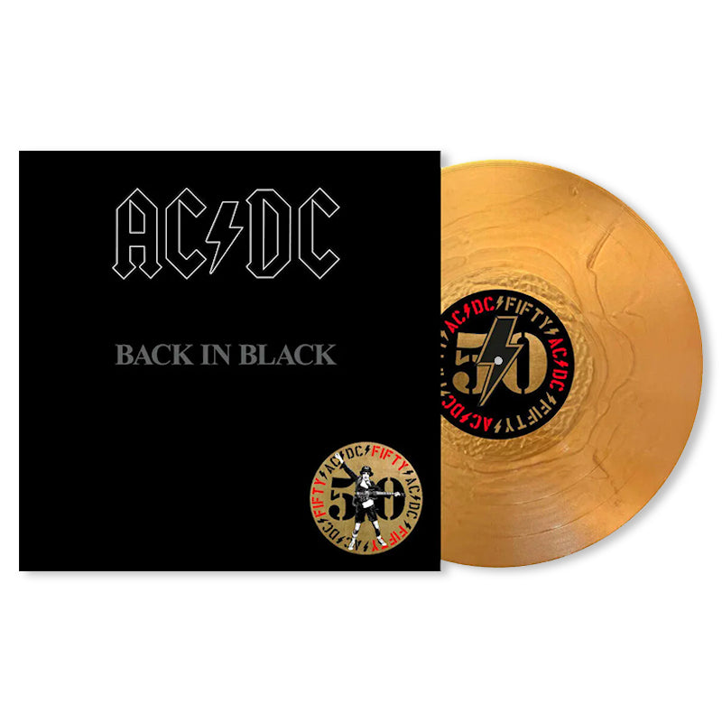 Ac/Dc - Back in black -AC/DC fifty- (Gold Metallic, High Quality, Insert, Coloured Vinyl, Limited Edition LP)