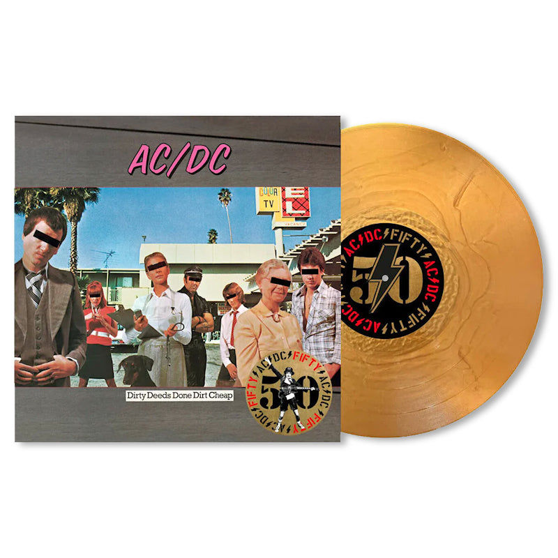 Ac/Dc - Dirty deeds done dirt cheap -AC/DC fifty- (Gold Metallic, High Quality, Insert, Coloured Vinyl, Limited Edition LP)
