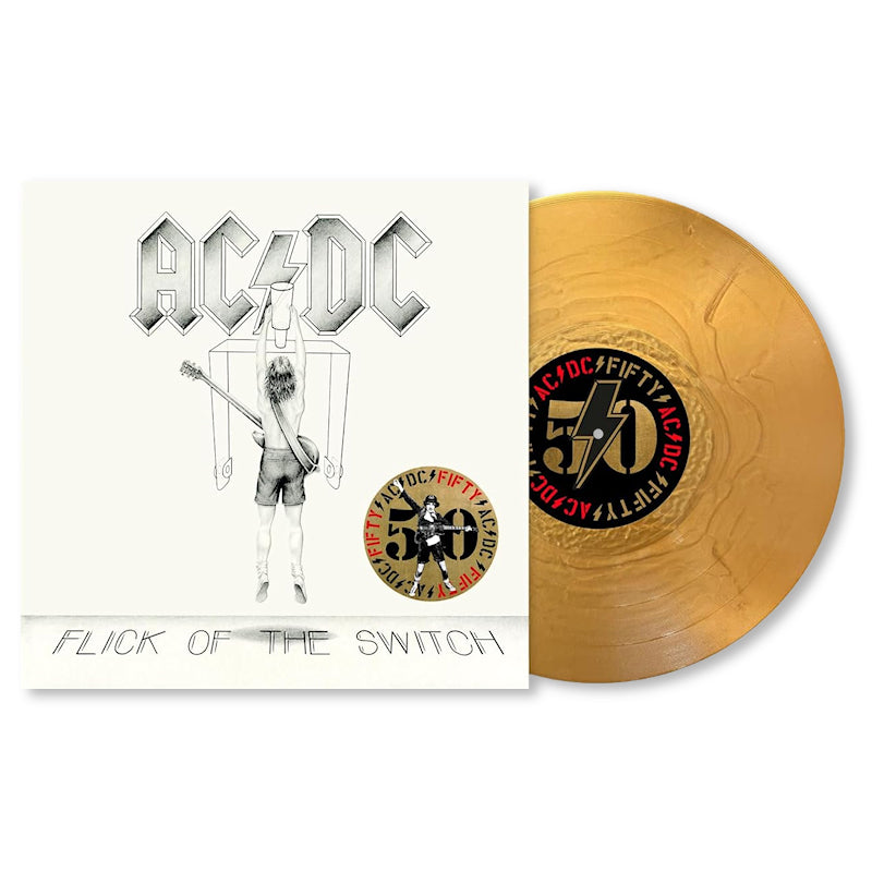 AC/DC - Flick of the switch (50th anniversary gold color v (Gold 180g, High Quality, Insert, Coloured Vinyl, Anniversary Edition LP)