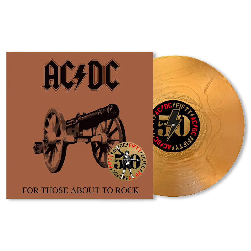 Ac/Dc - For those about to rock (we salute you) -AC/DC fifty- (Gold Metallic, High Quality, Insert, Coloured Vinyl, Limited Edition LP)