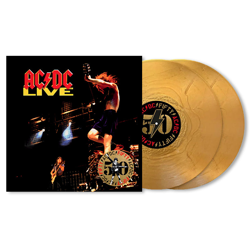Ac/Dc - Live -AC/DC fifty- (Gold Metallic, High Quality, Insert, Coloured Vinyl, Limited Edition LP)