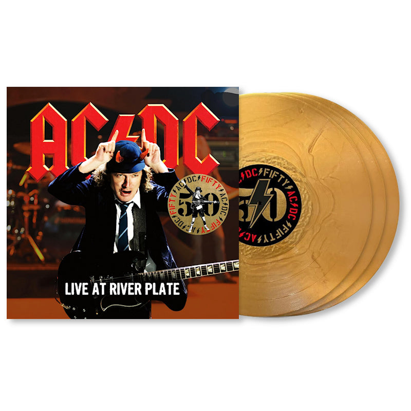 AC/DC - Live at river plate (50th anniversary gold color v (Gold 180g, High Quality, Insert, Coloured Vinyl, Anniversary Edition LP)