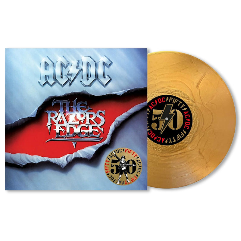 Ac/Dc - The razors edge -AC/DC fifty- (Gold Metallic, High Quality, Insert, Coloured Vinyl, Limited Edition LP)