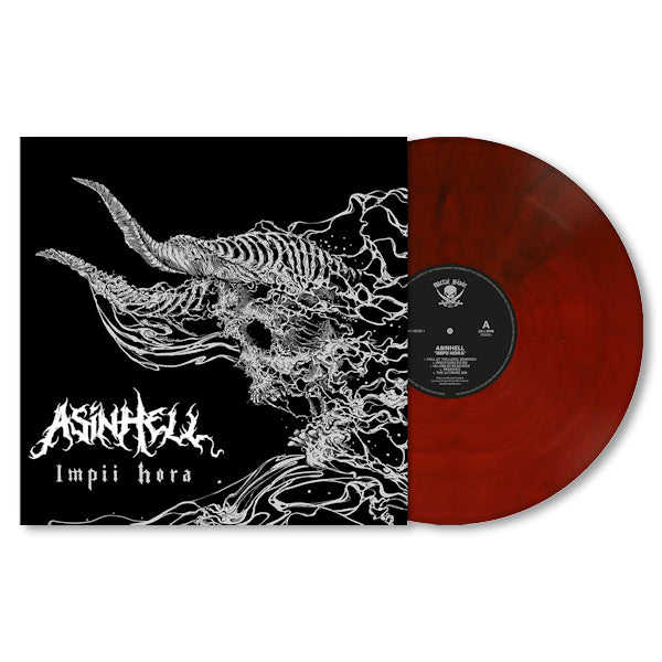 Asinhell - Impii hora -crimson red marbled vinyl- (Crimson Red, Coloured Vinyl LP)