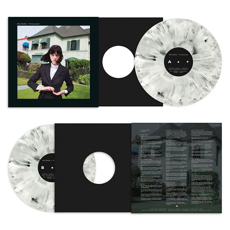 Black Marble - It's immaterial (marbled black & white) (Coloured Vinyl LP)