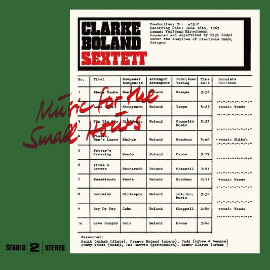 Clarke-boland Sextett - Music for the small hours (Obi Strip LP)