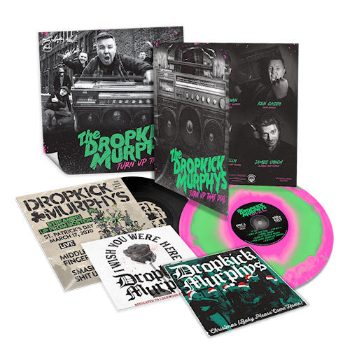 Dropkick Murphys - Turn up that dial (.. Dial/Pink&Green Swirl/7inch Flexidisk/Signed Poster, Coloured Vinyl, Limited Edition, Lp+7\" LP)