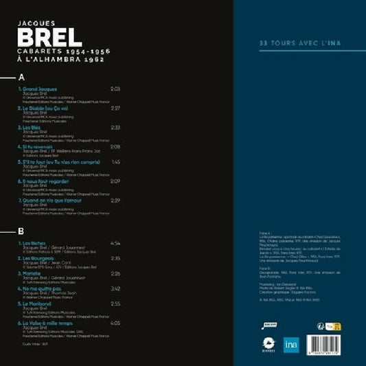 Jacques Brel - Cabarets 1954 - 1956 (LP)
