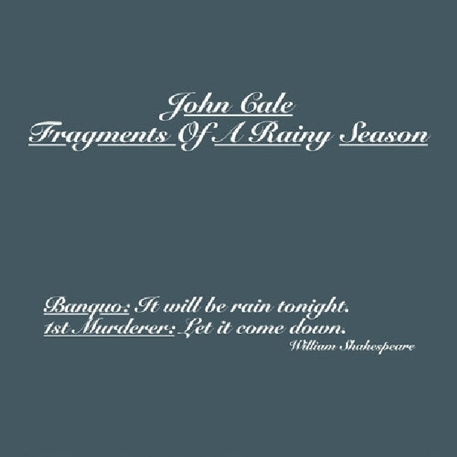 John Cale - Fragments of a rainy season (.. Season/Download Incl. Tracks That Are On the CD LP)
