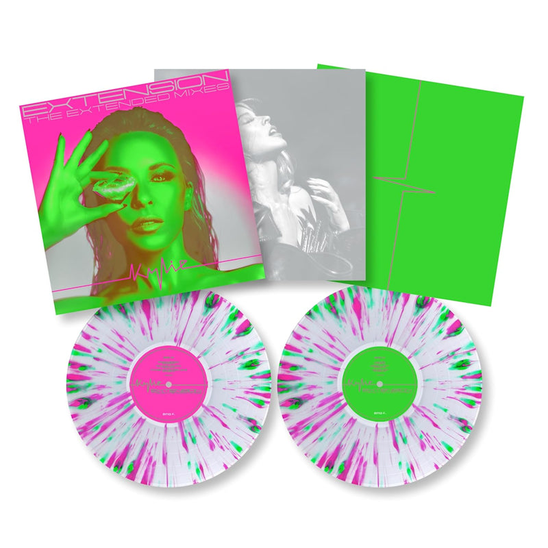 Kylie Minogue - Extension: the extended mixes (.. (the Extended Mixes)/Neon Green & Pink Splatter, Gatefold Sleeve", "Coloured Vinyl LP)