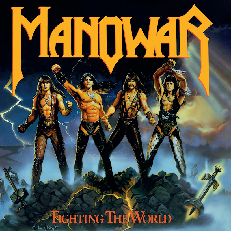 Manowar - Fighting for the world (Transparent Blue, Transparent, Coloured Vinyl, Reissue LP)