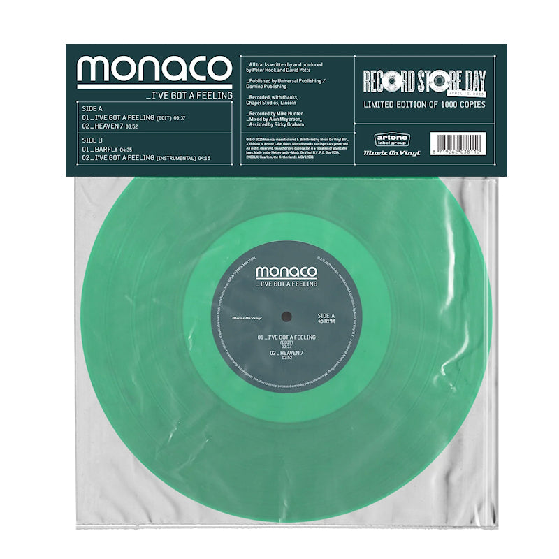 Monaco - I've Got A Feeling (Translucent Green, Transparent, Coloured Vinyl, 45 Rpm, Ep, Limited Edition LP)