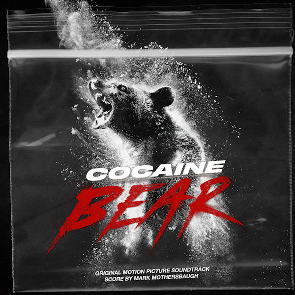 Mothersbaugh, Mark - Cocaine bear -white splatter vinyl- (180gr. Crystal Clear W/ White Splatter Vinyl, Coloured Vinyl, Transparent, High Quality, Gatefold Sleeve, Insert LP)
