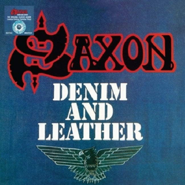 Saxon - Denim & leather (.. Leather / Limited Blue & White Splatter Vinyl, Coloured Vinyl LP)