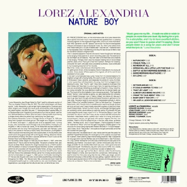 Lorez Alexandria - Nature boy (180gr., High Quality LP)