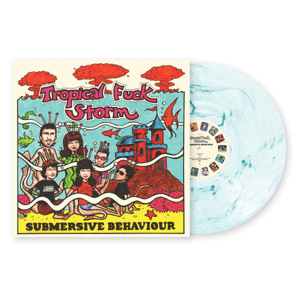 Tropical Fuck Storm - Submersive behaviour (.. Behaviour / Aqua Blue Clear Swirl, Transparent, Coloured Vinyl LP)