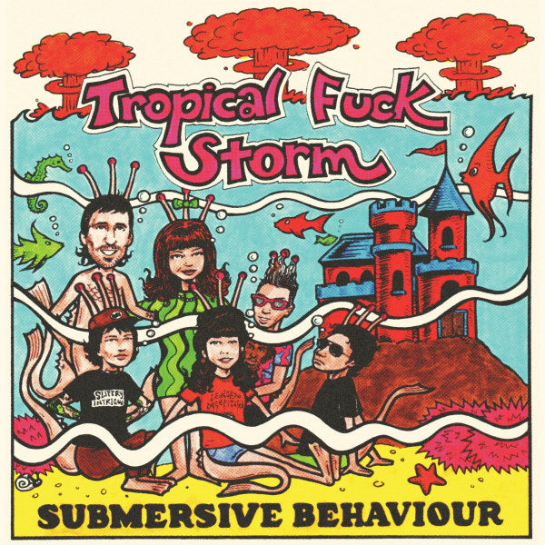 Tropical Fuck Storm - Submersive behaviour (.. Behaviour / Aqua Blue Clear Swirl, Transparent, Coloured Vinyl LP)