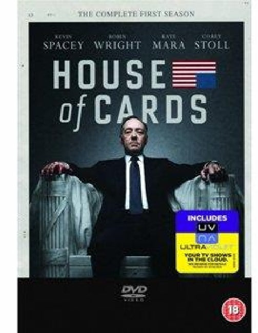 Tv Series - House of cards - s1 usa (Uk Version+Uv Copy // W/  Kevin Spacey, Robin Wright DVD movie)