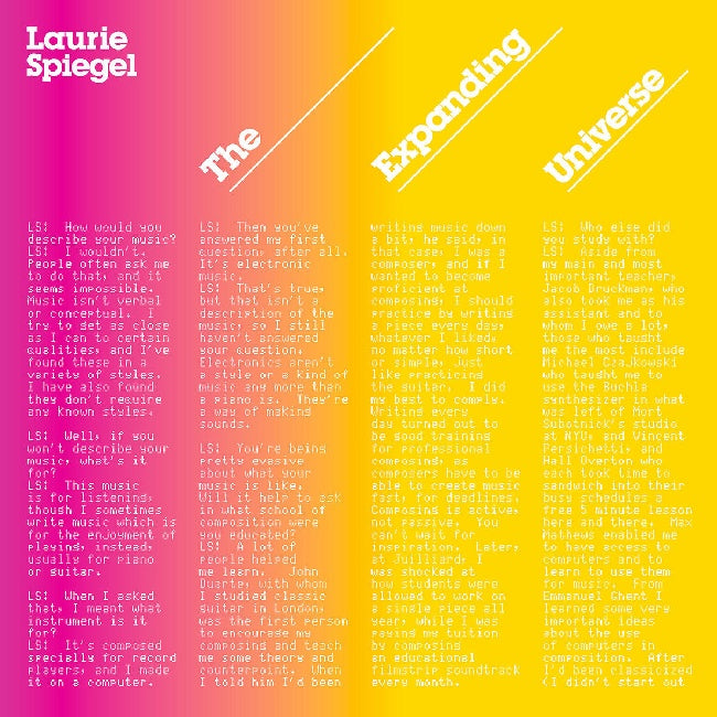 Laurie Spiegel - Expanding universe (LP)