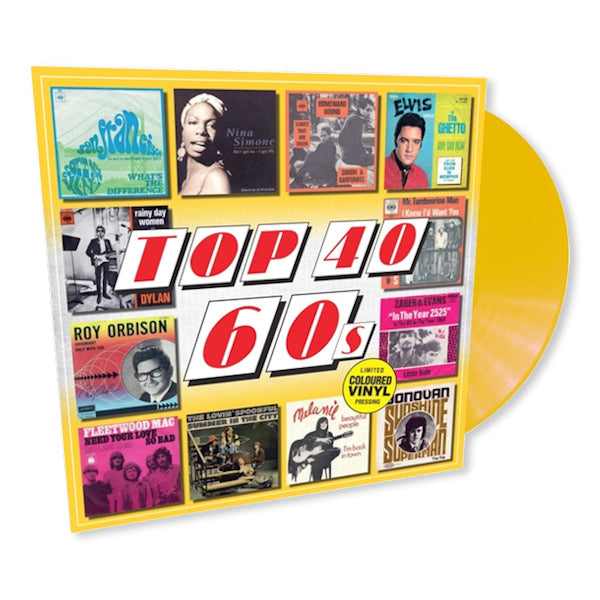 Various - Top 40 - 60s (Yellow, Coloured Vinyl LP)