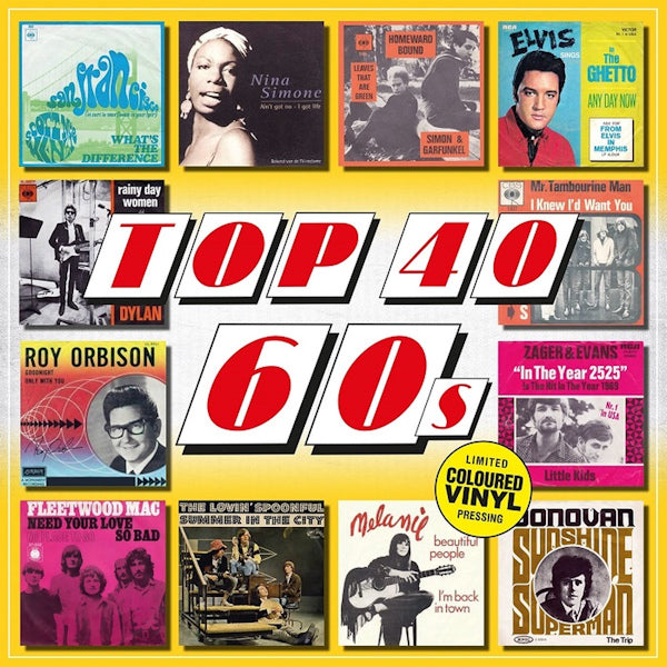 Various - Top 40 - 60s (Yellow, Coloured Vinyl LP)