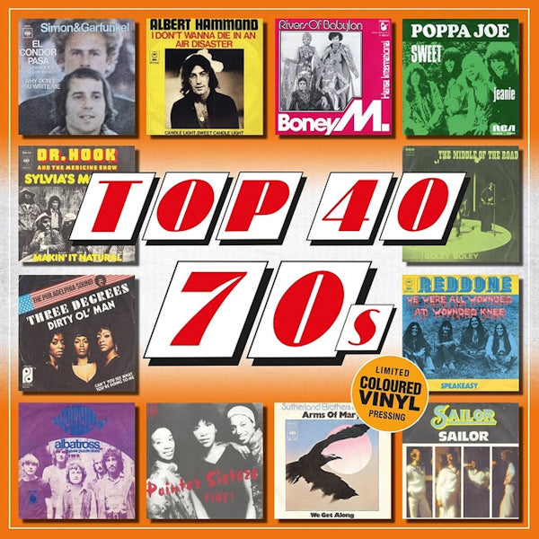 V/A (Various Artists) - Top 40 - 70s (Orange, Coloured Vinyl LP)
