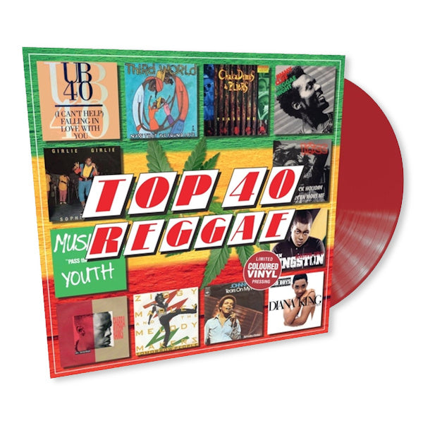 Various - Top 40 - reggae (Deep Red, Coloured Vinyl LP)