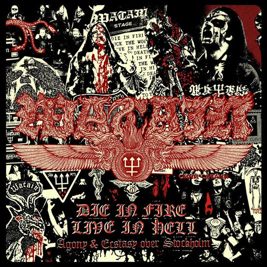 Watain - Die in fire: live in hell (Transparent Yellow & Transparent Red Vinyl, Transparent, Coloured Vinyl LP)