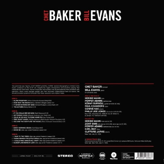 Chet Baker & Bill Evans - Complete recordings (180gr., High Quality, Gatefold Sleeve LP)