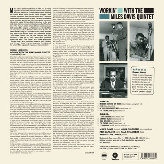 Miles Davis - Workin' (180gr., High Quality LP)