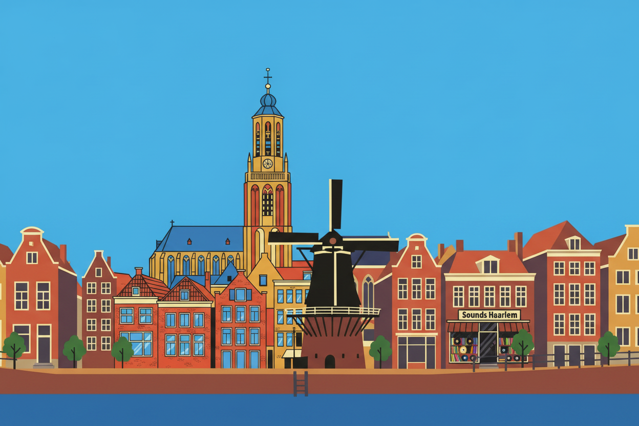 Haarlem skyline met Sounds Haarlem pand