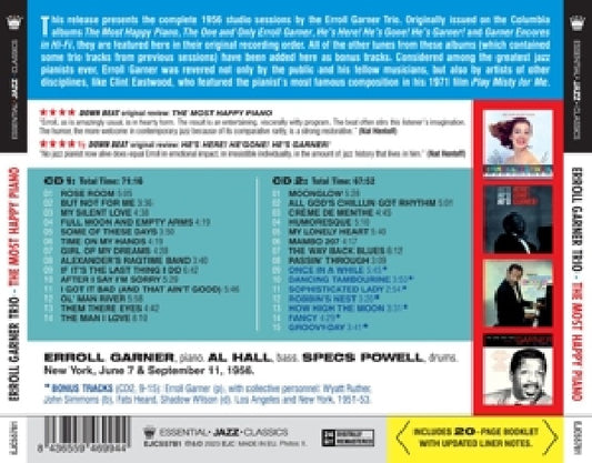 Erroll Garner - Most happy piano the 1956 studio sessions (.. Piano the 1956 Studio Sessions / Incl. 20p Booklet CD)