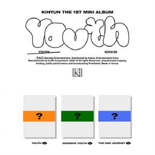 Kihyun - Youth (1st Mini Album / 96pg. Photobook / 3 Versions CD)